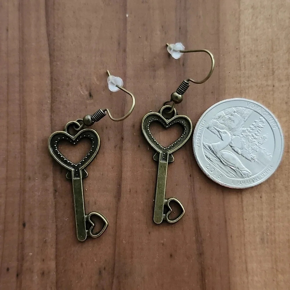 Vintage Key Earrings